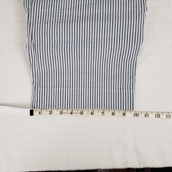 Capris Quacker Factory Lightweight Blue White Stripe Women Cotton Blend - Picture 14 of 15